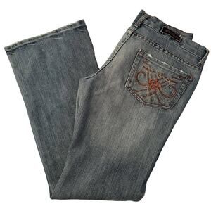 Rock & Republic Jeans Stitched Pockets Medium Wash 34x29
